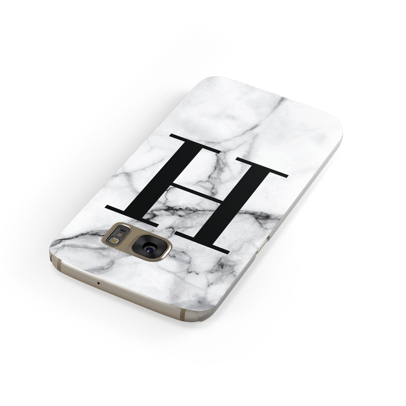 Personalised Monogram Marble Initial Samsung Galaxy Case Front Close Up