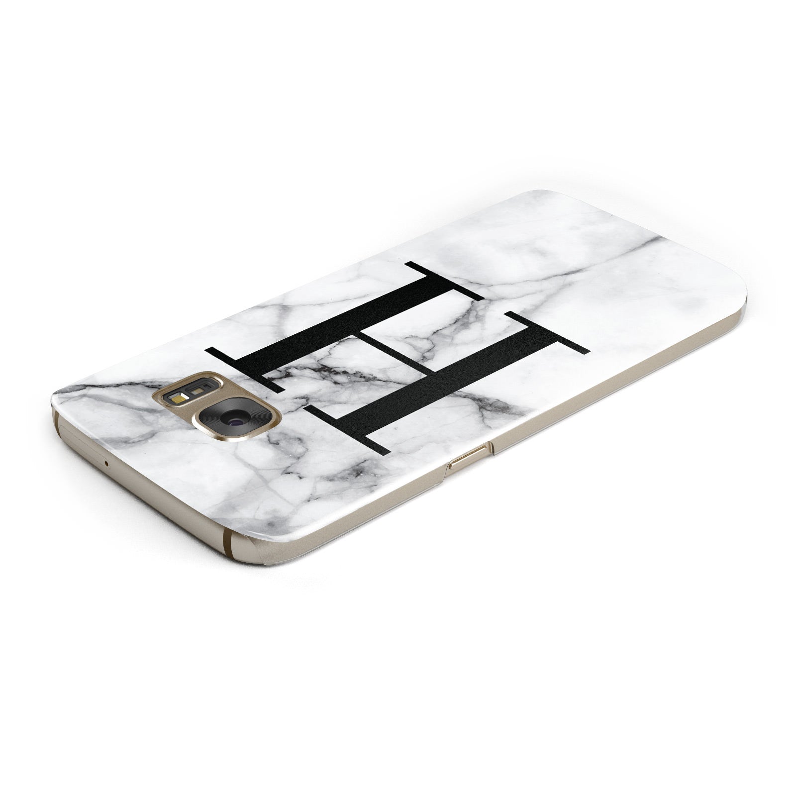 Personalised Monogram Marble Initial Samsung Galaxy Case Top Cutout