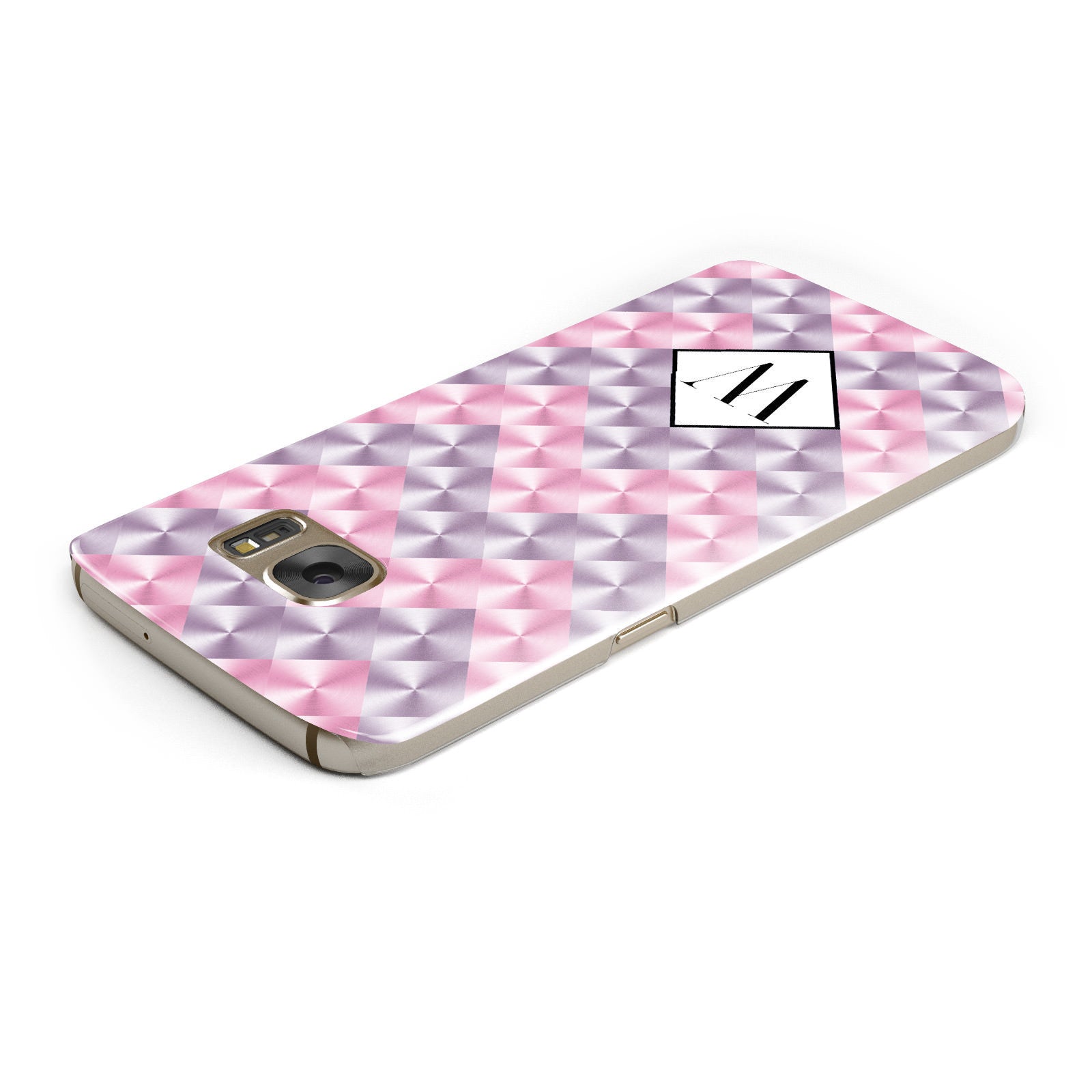 Personalised Mother Of Pearl Monogram Letter Samsung Galaxy Case Top Cutout