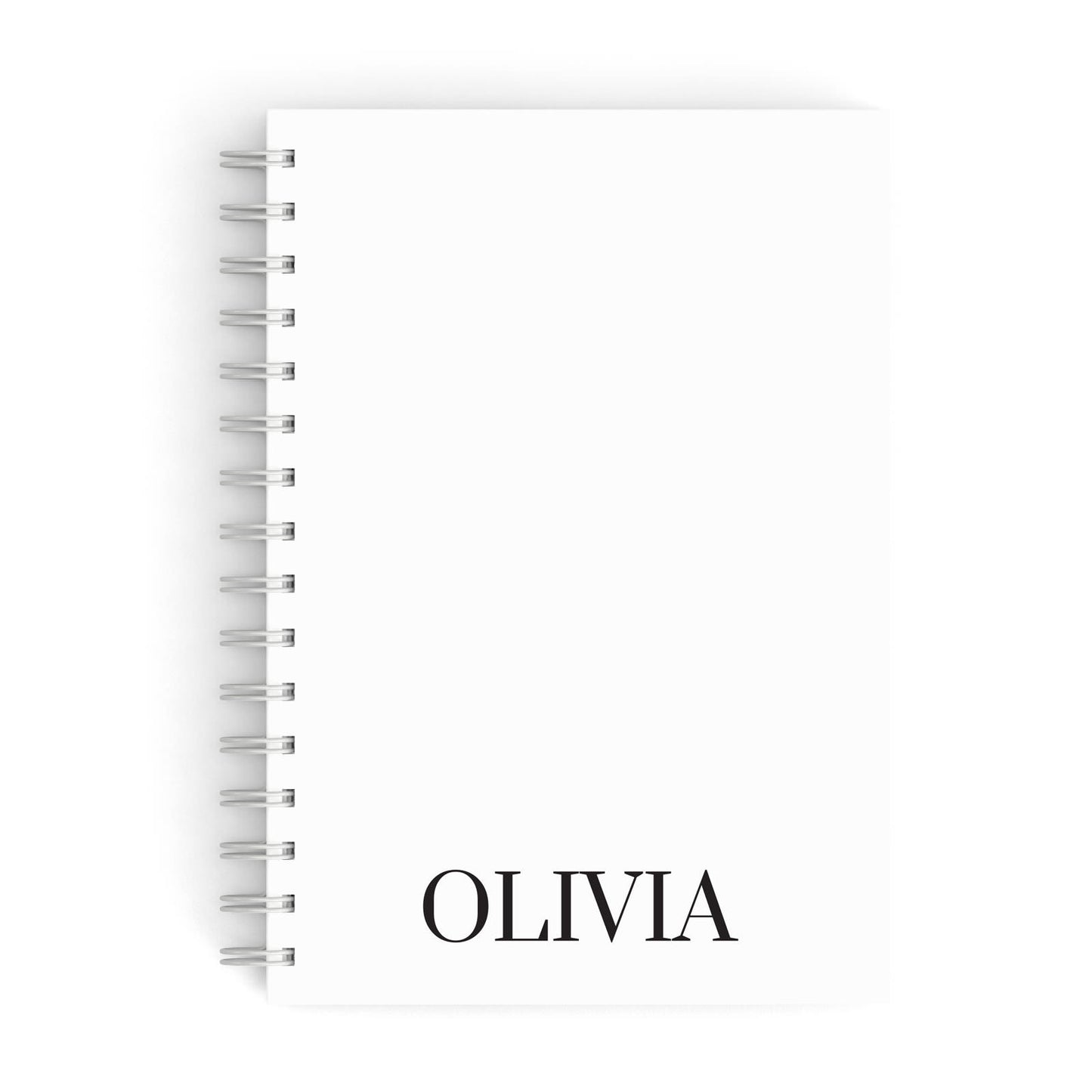 Name Personalised White A5 Hardcover Notebook