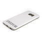 Name Personalised White Samsung Galaxy Case Bottom Cutout