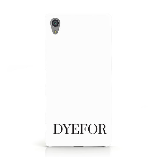 Name Personalised White Sony Xperia Case