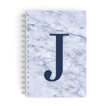 Navy Blue Single Initial A5 Hardcover Notebook