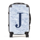 Navy Blue Single Initial Personalised Suitcase