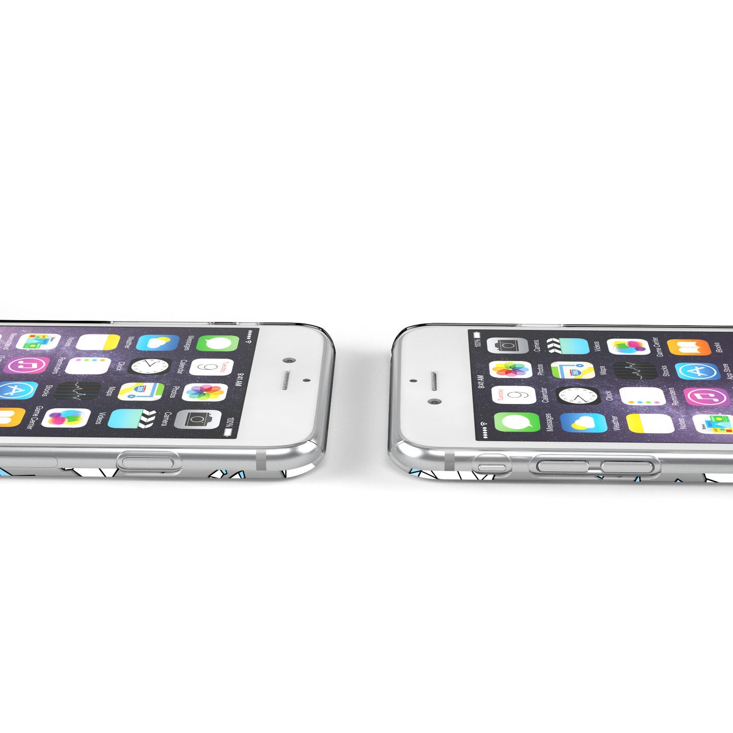 Origami Unicorn Personalised Initials Apple iPhone Case Ports Cutout