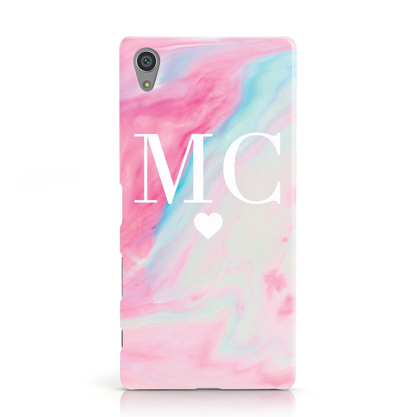 Personalised Pastel Marble & Initials Sony Xperia Case