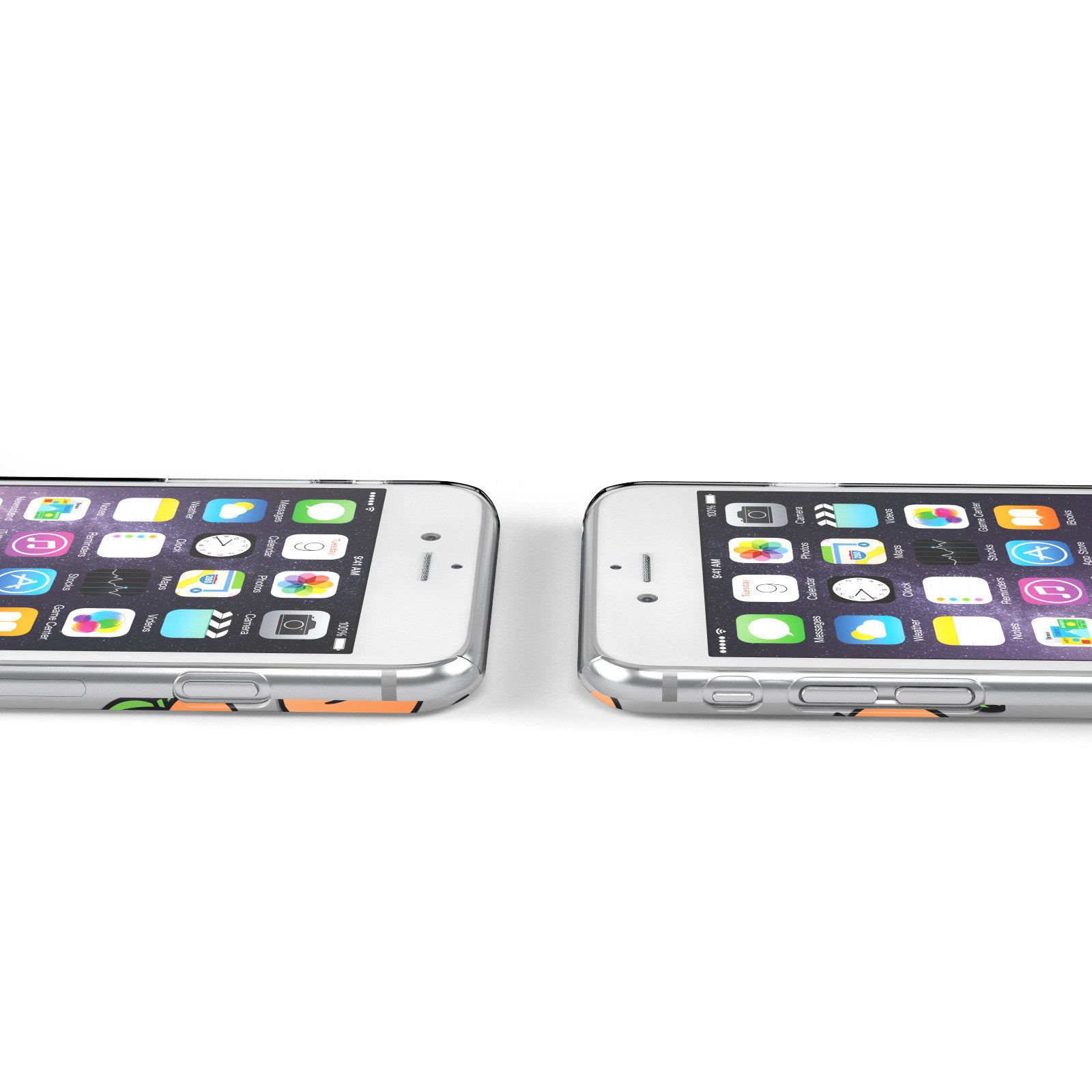 Peach Transparent Apple iPhone Case Ports Cutout