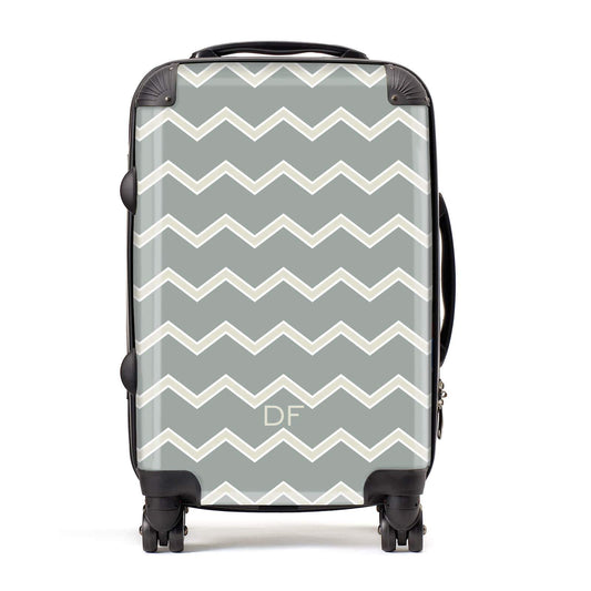Personalised 2 Tone Chevron Suitcase