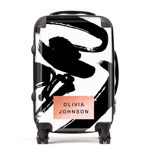 Personalised Black Brushes With Name Suitcase