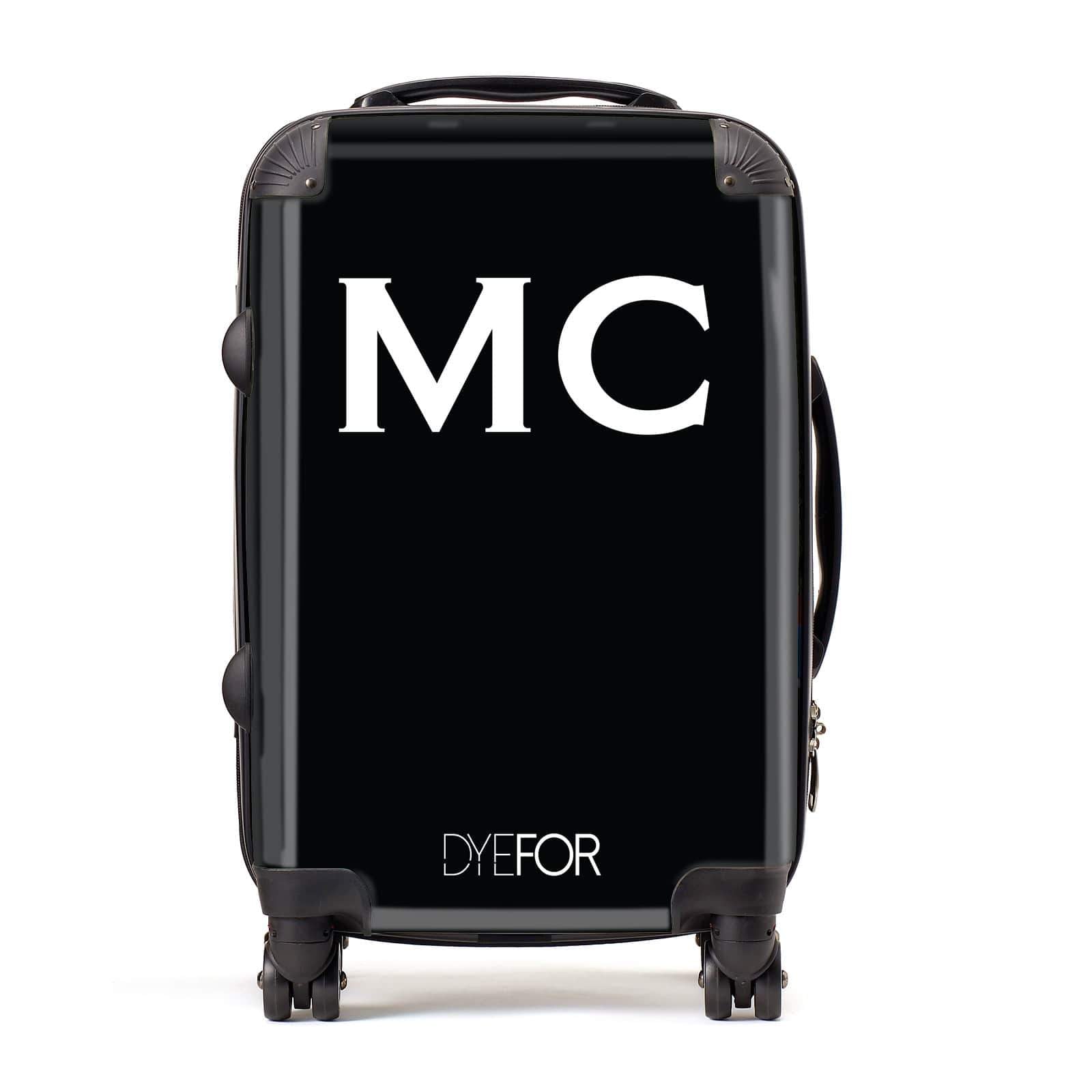 Personalised Black Initial Suitcase
