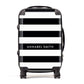 Personalised Black Striped Name or Initials Suitcase