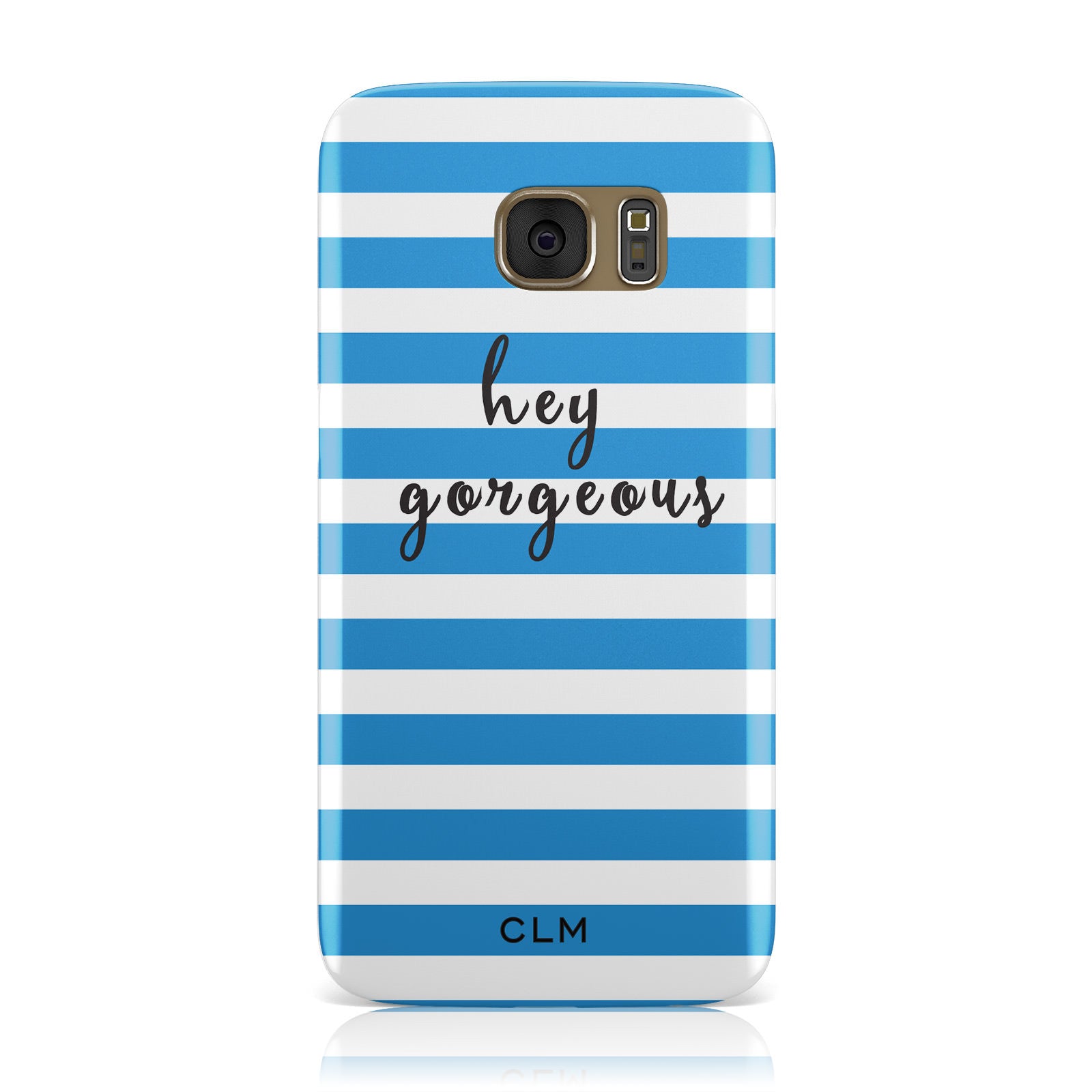 Personalised Blue Hey Gorgeous Samsung Galaxy Case