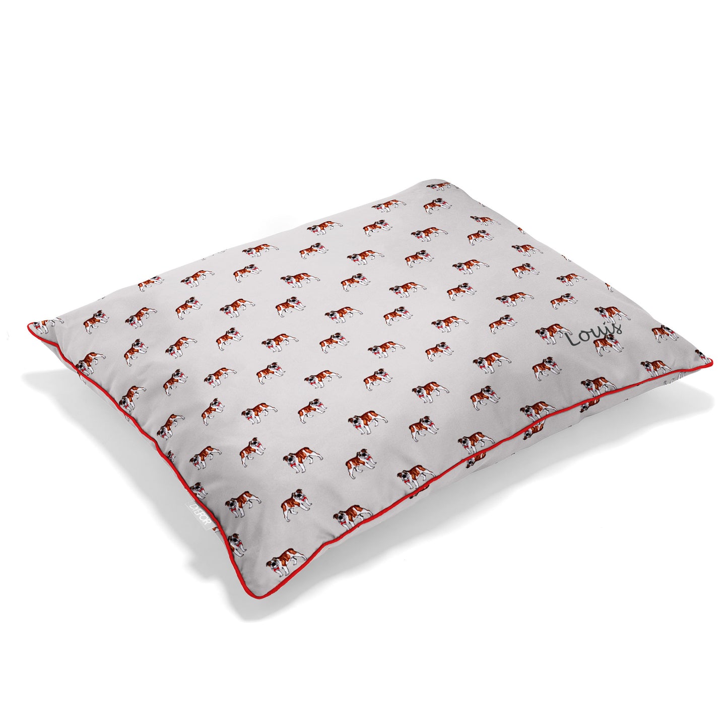 personalised bulldog dog pillow bed
