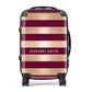 Personalised Burgundy Gold Name Initials Suitcase