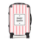 Personalised Candy Striped Name Initials Suitcase