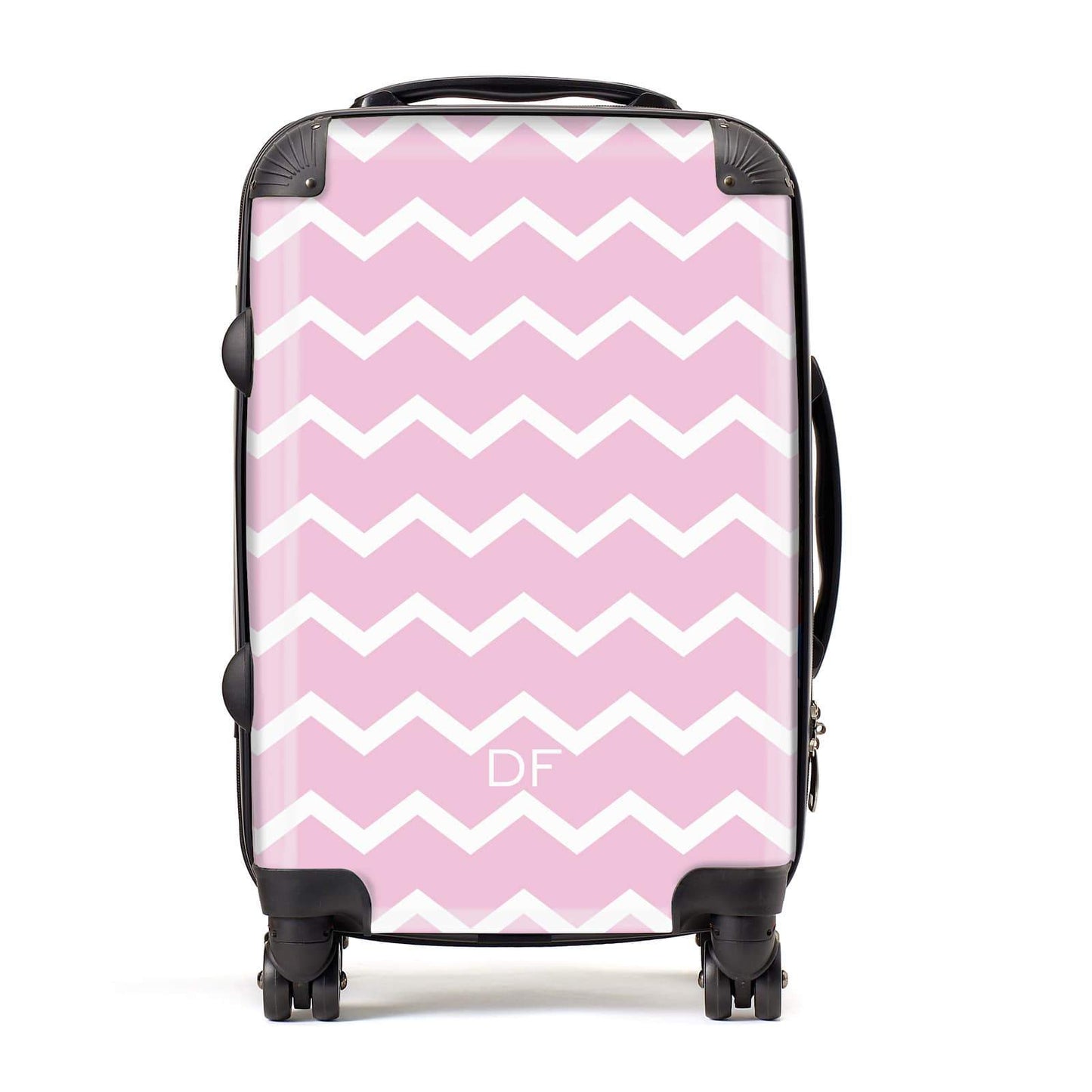 Personalised Chevron Pink Suitcase