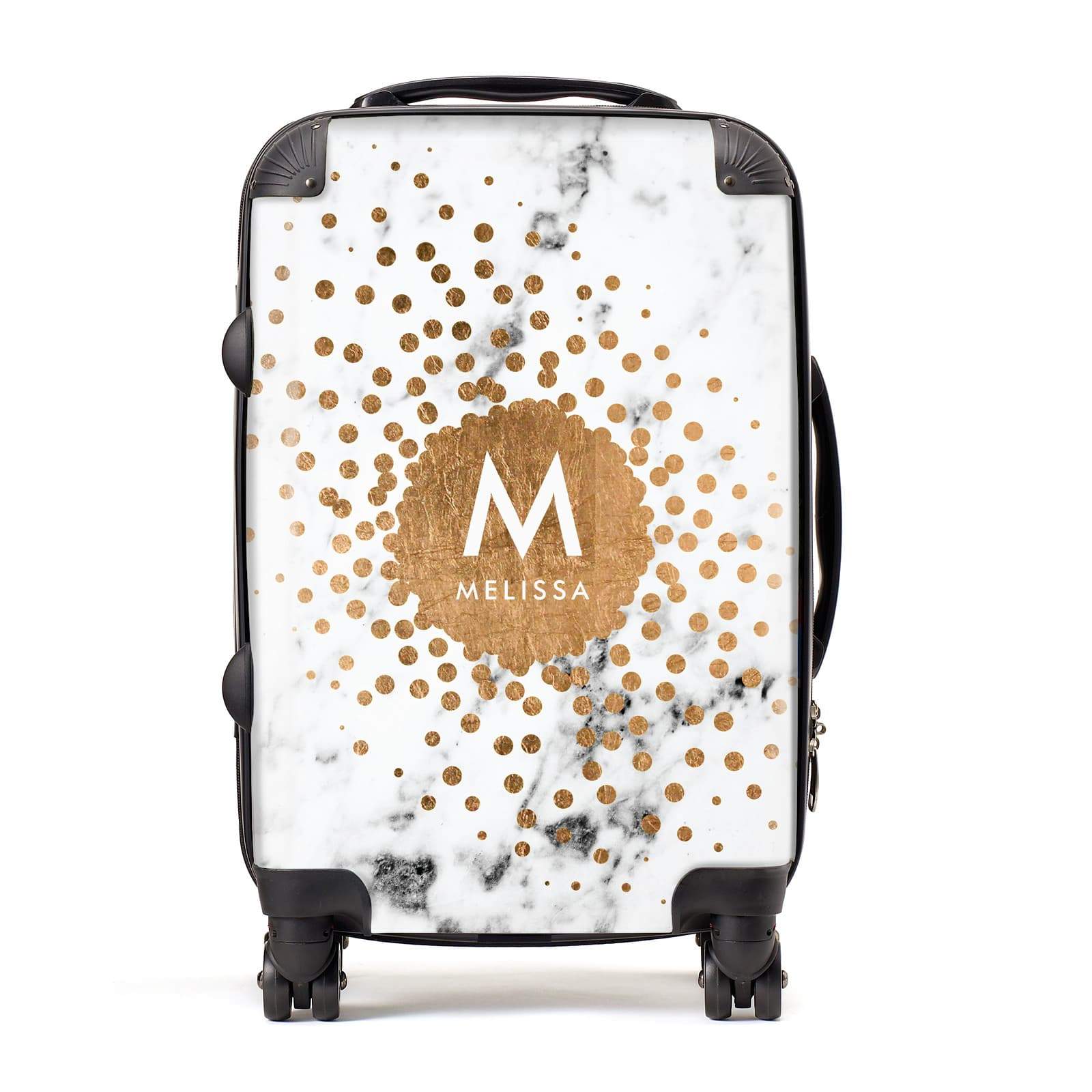 Personalised Copper Confetti Marble & Name Suitcase