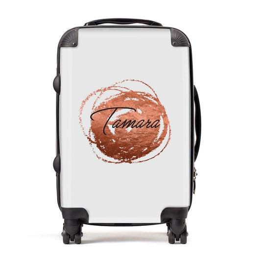 Personalised Copper Effect Custom Initials Suitcase