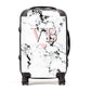 Personalised Coral Heart Initial & Marble Suitcase