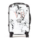 Personalised Coral Initials Marble Crown Suitcase