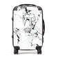 Personalised Crown Marble Initialed Grey Suitcase