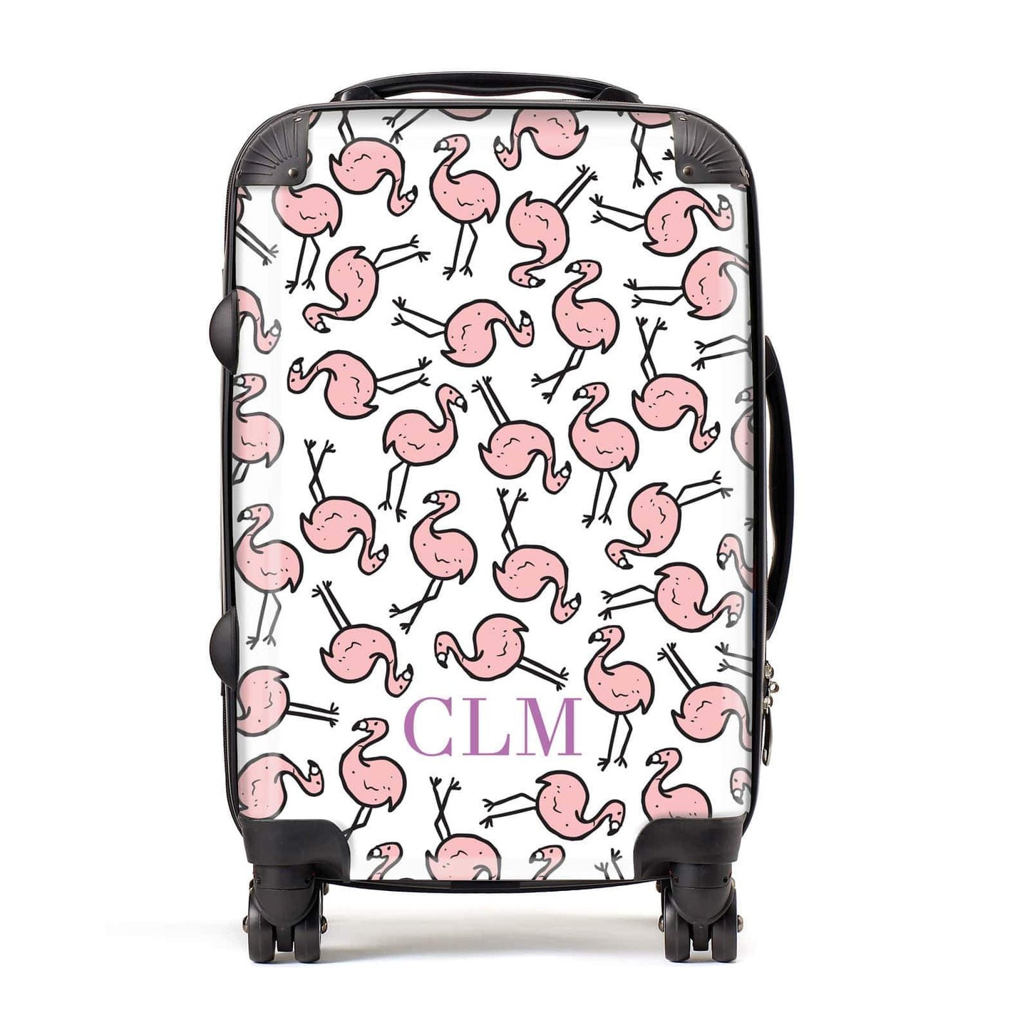 Personalised Flamingo Initials Suitcase