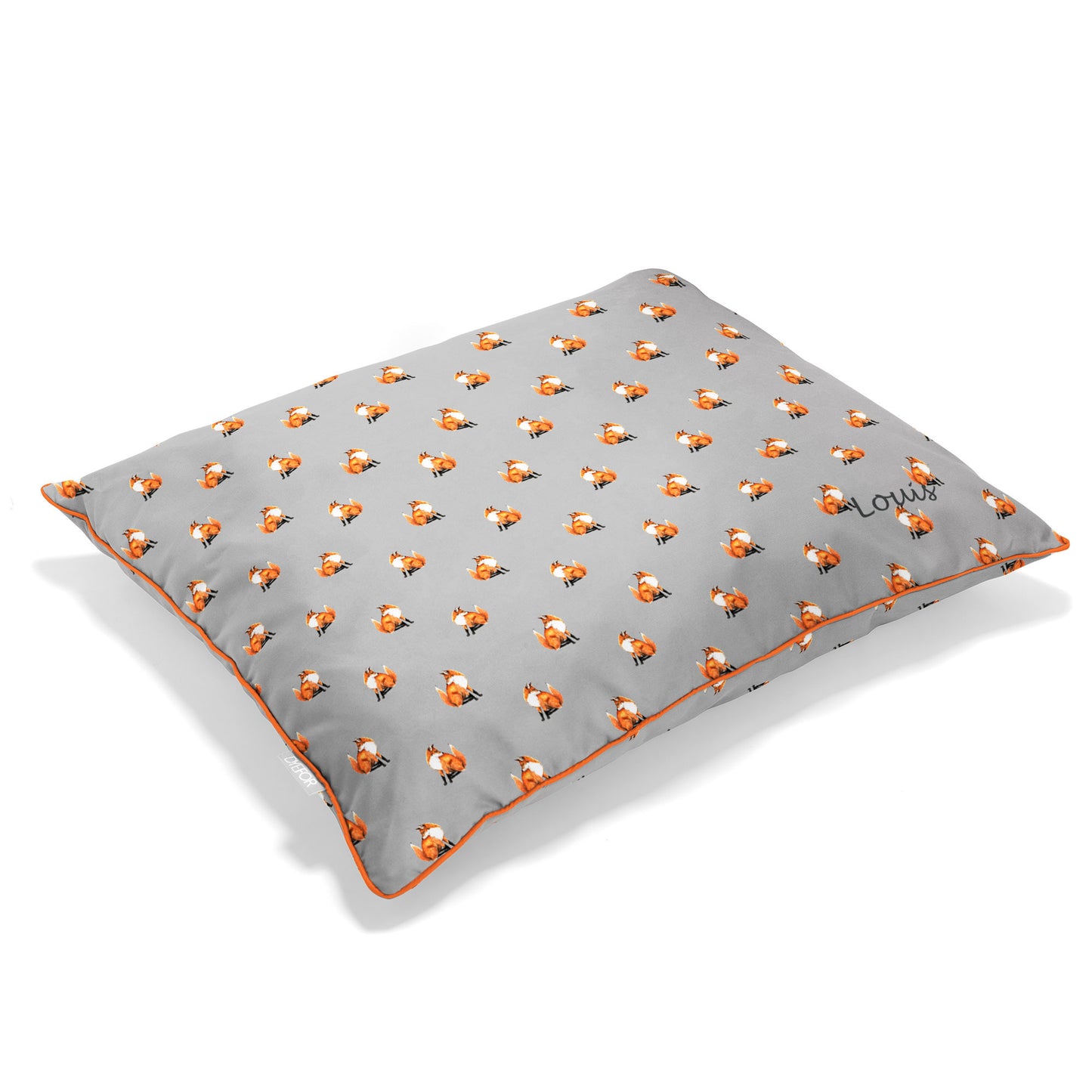 personalised fox dog pillow bed