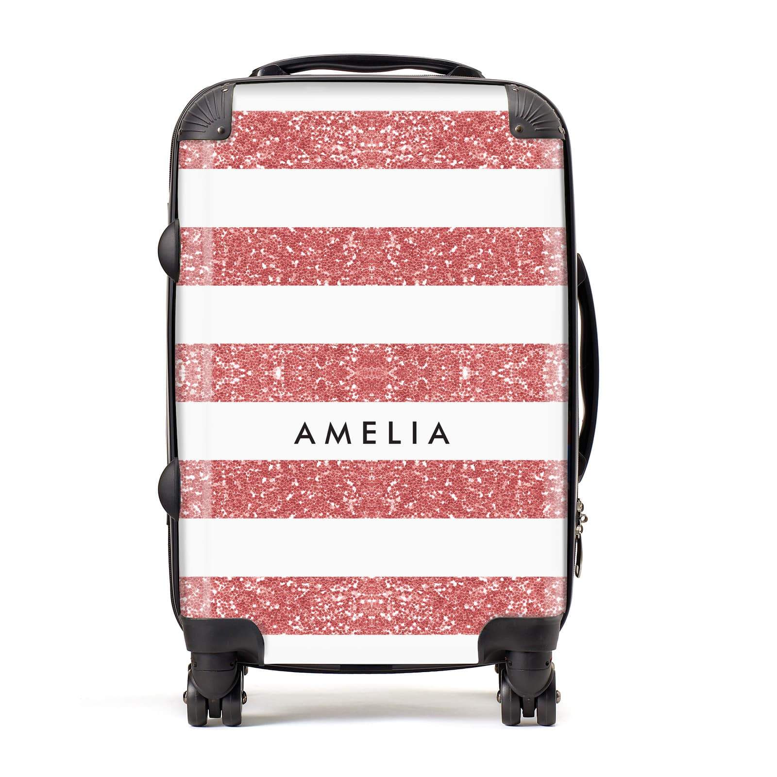 Personalised Glitter Effect Name Initials Suitcase