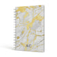 Personalised Gold Marble Initials A5 Hardcover Notebook Side View