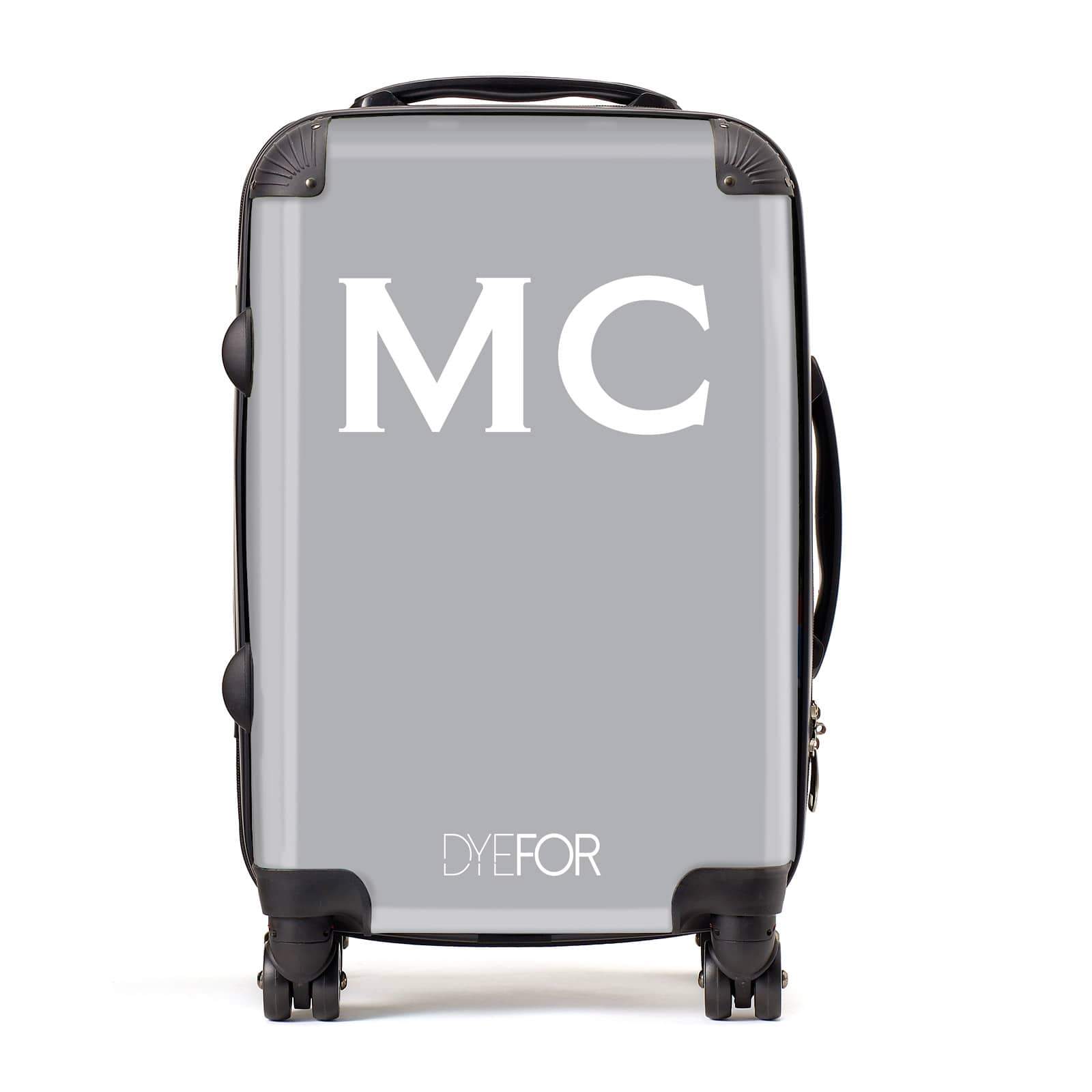 Personalised Grey Initial Suitcase