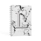 Personalised Grey Initials Heart Marble A5 Hardcover Notebook Second Side View