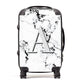 Personalised Grey Large Initial Marble Suitcase