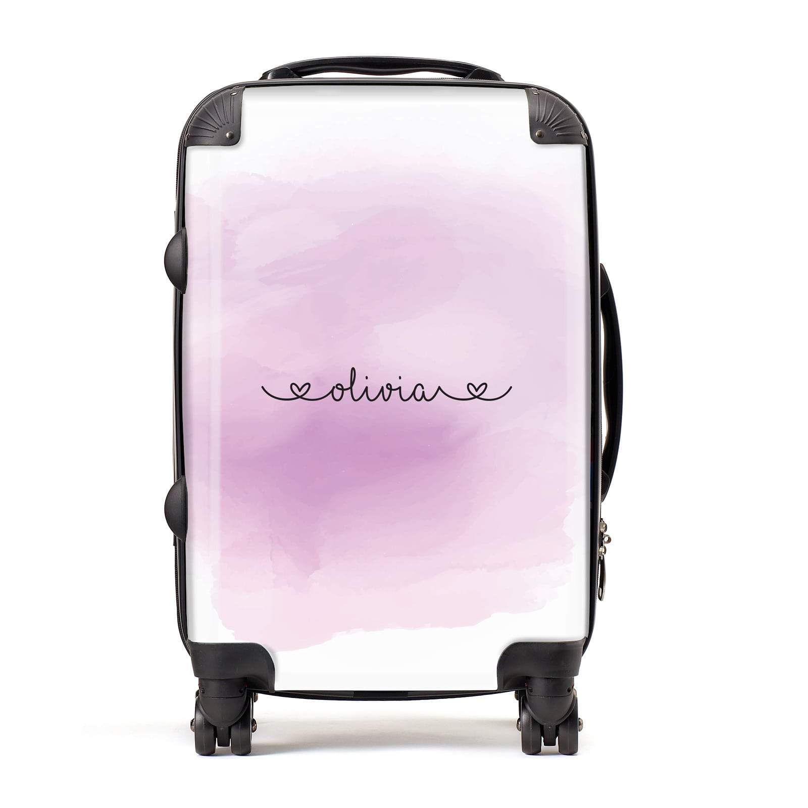 Personalised Handwritten Name & Hearts Suitcase