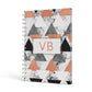 Personalised Initials Copper Marble A5 Hardcover Notebook Side View