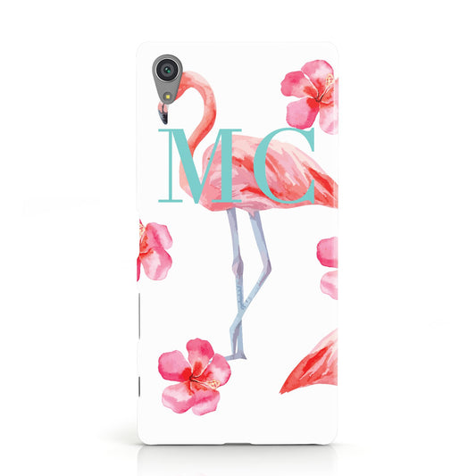Personalised Initials Flamingo 3 Sony Xperia Case