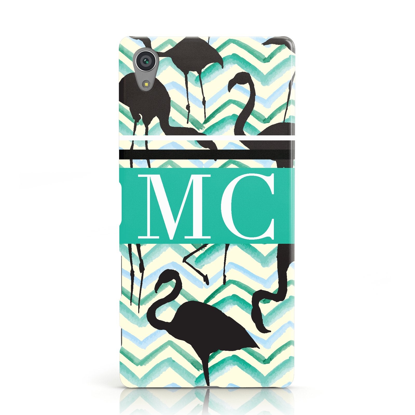 Personalised Initials Flamingos 2 Sony Xperia Case