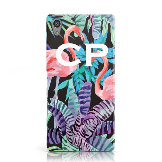 Personalised Initials Flamingos 4 Sony Xperia Case