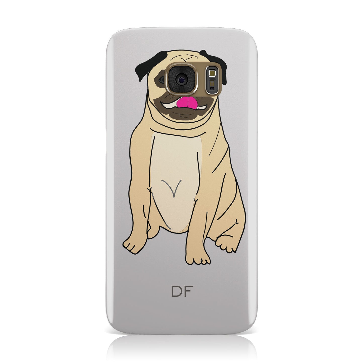 Personalised Initials Pug Samsung Galaxy Case