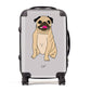 Personalised Initials Pug Suitcase