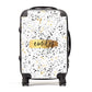 Personalised Ink Splatter Gold Suitcase