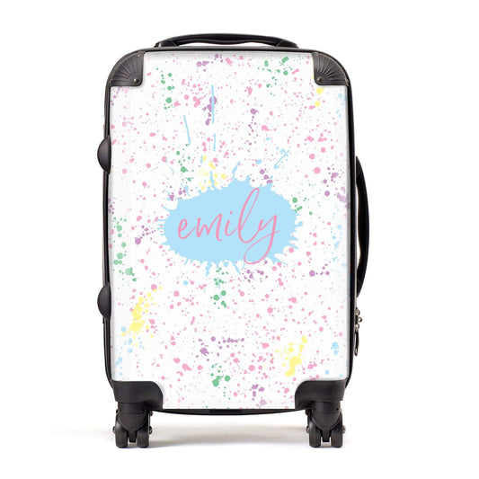 Personalised Ink Splatter Mulitcoloured Suitcase