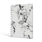 Personalised Lips Kiss Marble Initialed A5 Hardcover Notebook Side View