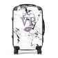 Personalised Lipstick Kiss Initials Marble Suitcase