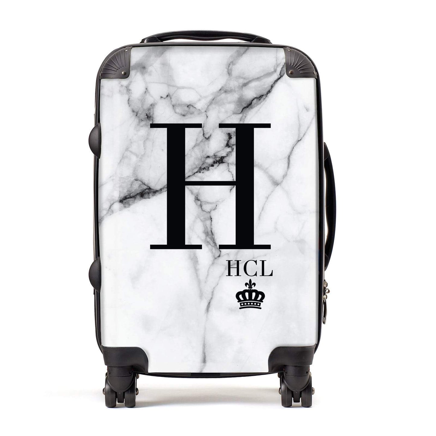 Personalised Marble Big & Small Initials Suitcase