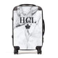Personalised Marble Initials Crown Custom Suitcase