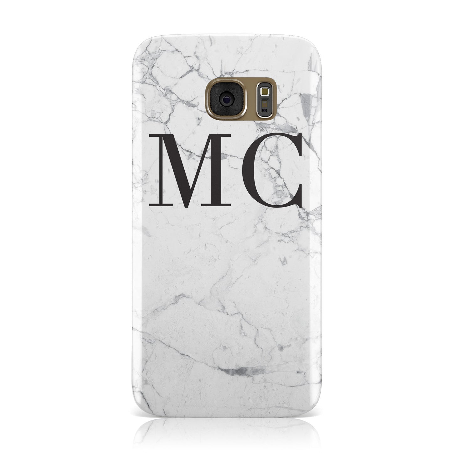 Personalised Marble Initials Samsung Galaxy Case