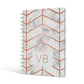 Personalised Marble Initials Shapes A5 Hardcover Notebook Side View