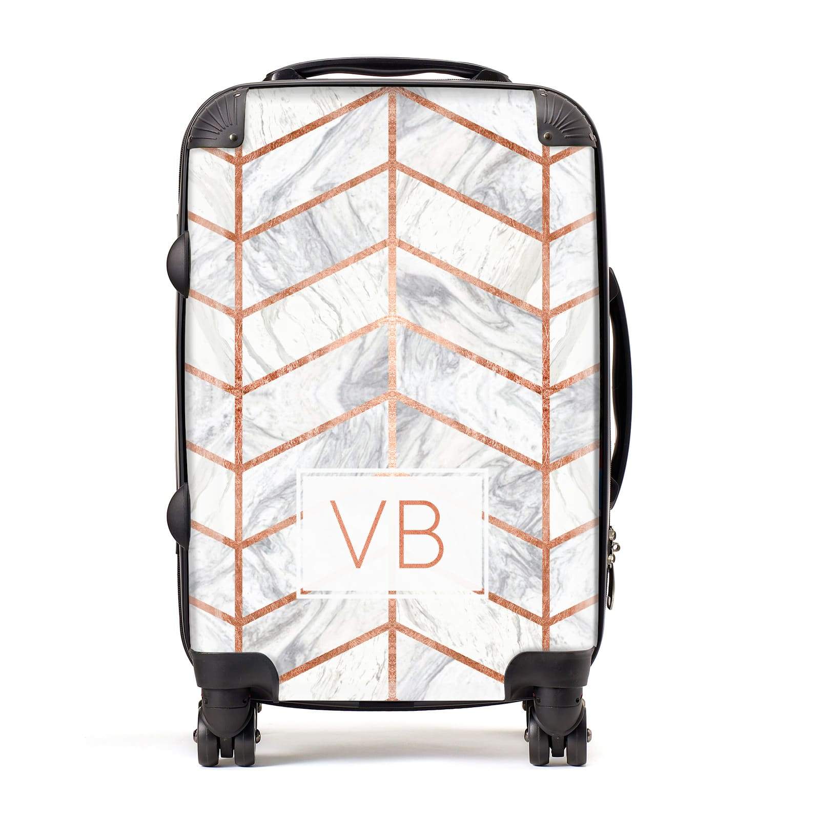 Personalised Marble Initials Shapes Suitcase