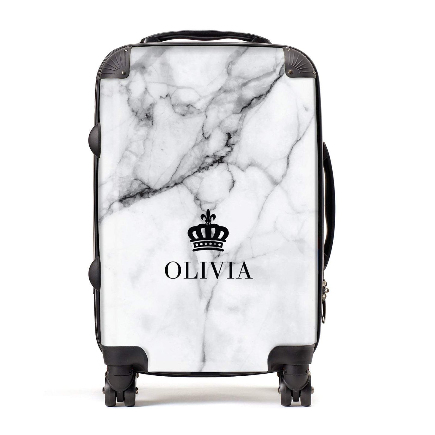 Personalised Marble Name Crown Suitcase