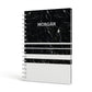 Personalised Marble Stripes Name Initials A5 Hardcover Notebook Side View